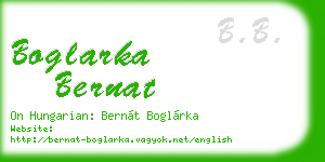 boglarka bernat business card