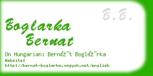 boglarka bernat business card